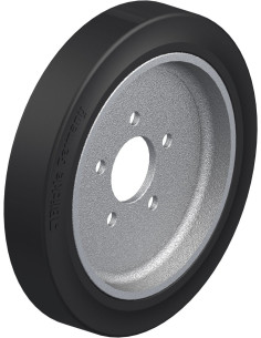 GEVA 402/5-82 400 mm guminis ratukas su ketaus centru