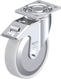 LH-PO 200G-FI-FA pasukamas ratukas su stabdžiais, 200 mm