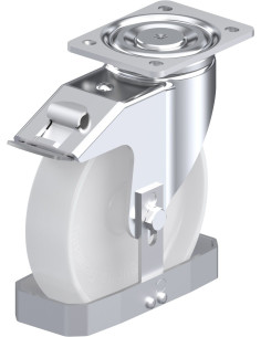 LH-PO 200G-FI-FS sintetinis pasukamas ratukas su stabdžiais