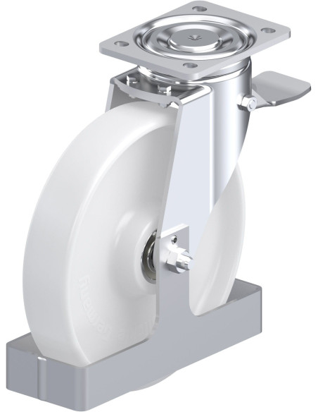 LH-PO 250K-ST-FS sintetinis pasukamas ratukas su stabdžiais