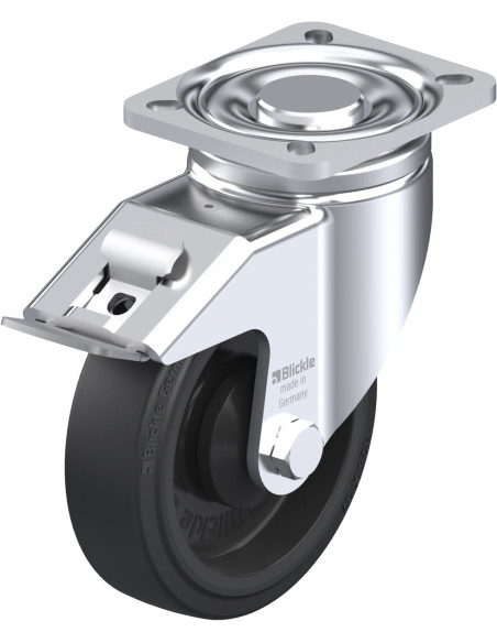 LH-POEV 125K-1-FI pasukamas ratukas su stabdžiais, 125 mm