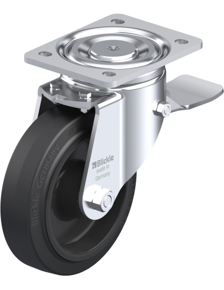 LH-POEV 160R-ST pasukamas ratukas su stabdžiais, 160 mm