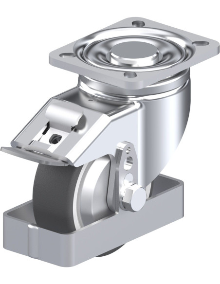 Pasukamas poliuretano ratukas su stabdžiais LH-POTH