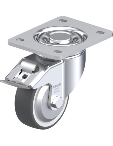 LH-POTH 100G-3-FI-FA poliuretano ratukas su stabdžiais