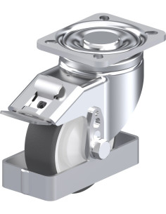 LH-POTH 100K-1-FI-FS poliuretano ratukas su stabdžiais