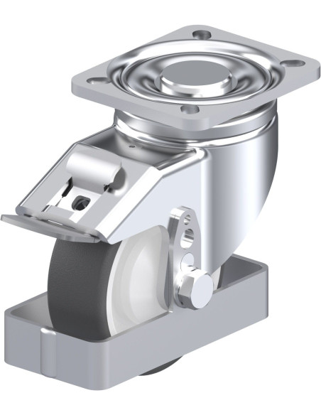 LH-POTH 100K-1-FI-FS poliuretano ratukas su stabdžiais