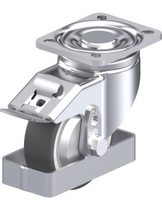 Pasukamas poliuretano ratukas LH-POTH 100R su stabdžiais