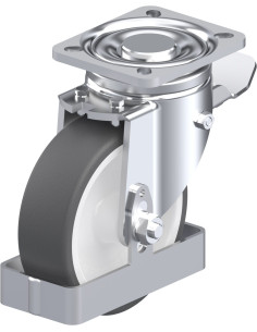 LH-POTH 125G-1-ST-FS poliuretano ratukas su stabdžiais