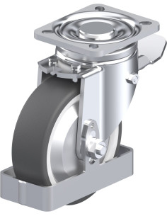 LH-POTH 125K-1-ST-FA-FS poliuretano ratukas su stabdžiais