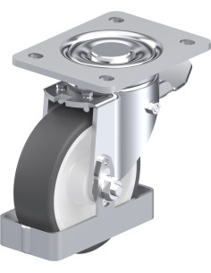 Poliuretano ratukas LH-POTH 125R-3-ST-FS su stabdžiais