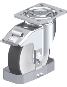 Pasukamas poliuretano ratukas su stabdžiais LH-POTH