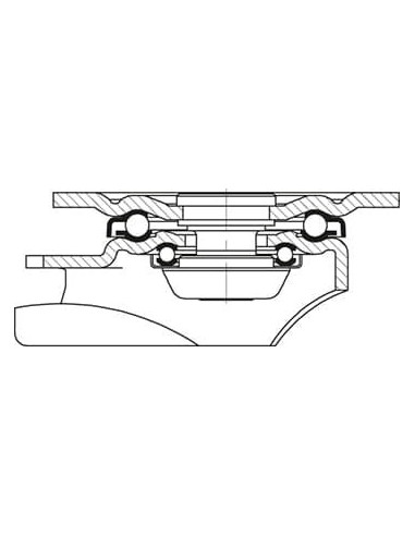 Poliuretano ratukas LH-POTH 160G-ST su stabdžiais