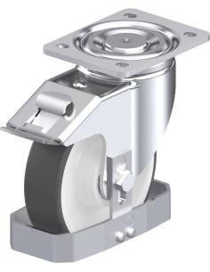 Poliuretano ratukas LH-POTH 160K-FI-FS su stabdžiais