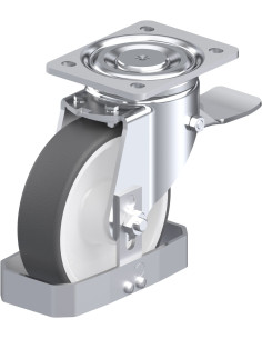 LH-POTH 160R-ST-FS poliuretano ratukas su stabdžiais