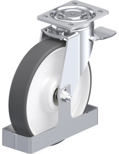 LH-POTH 250K-ST-FS poliuretano pasukamas ratukas su