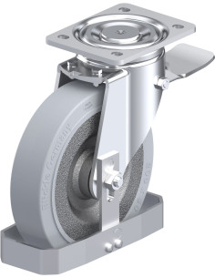 LH-SE 200K-ST-SG-FS pasukamas ratukas su stabdžiais, 200 mm