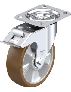 Poliuretano ratukas L-ALB 125K-FI su stabdžiais