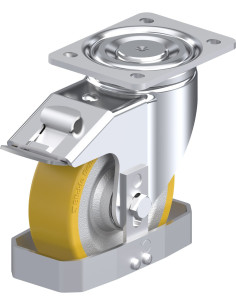 LH-SETH 150K-FI-FS poliuretano ratukas su stabdžiais