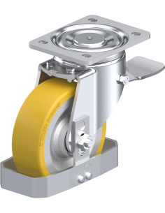 LH-SETH 150K-ST-FS poliuretano ratukas su stabdžiais