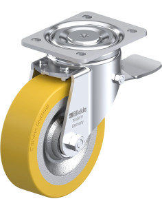 LH-SETH 160K-ST poliuretano pasukamas ratukas su stabdžiais