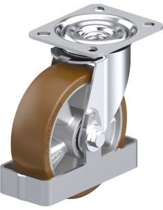 Poliuretano pasukamas ratukas L-ALB 125K-FS, 125 mm