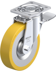 LH-SETH 200K-ST Poliuretano ratukas su stabdžiais 200 mm