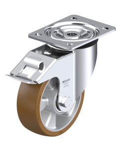 L-ALB 150K-FI Poliuretano pasukamas ratukas su stabdžiais