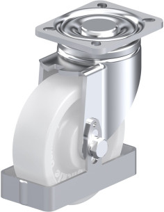 LH-SPO 125G-1-FS sintetinis pasukamas ratukas, 125 mm