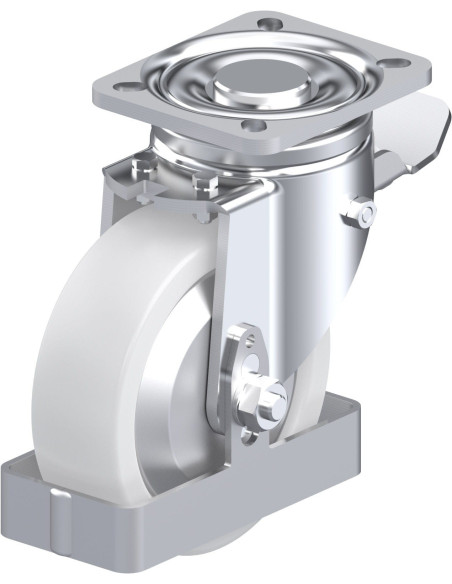 LH-SPO 125G-1-ST-FA-FS sintetinis ratukas su stabdžiais