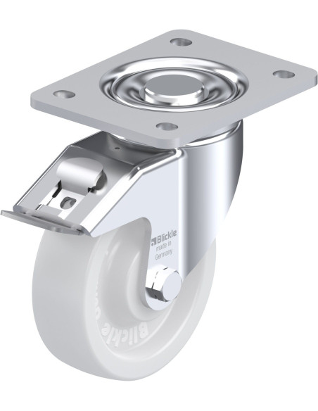 LH-SPO 125G-3-FI sintetinis pasukamas ratukas su stabdžiais