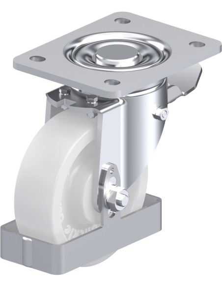 LH-SPO 125G-3-ST-FS sintetinis ratukas su stabdžiais