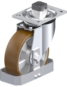 Poliuretano ratukas L-ALB 160K-CS11-FS su stabdžiais