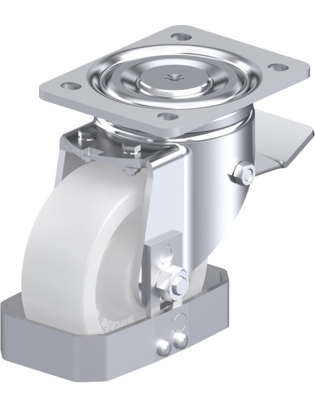 LH-SPO 127G-ST-FS Sintetinis ratukas su stabdžiais 125mm