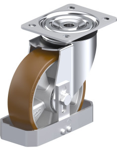 L-ALB 160K-FS poliuretano pasukamas ratukas 160 mm