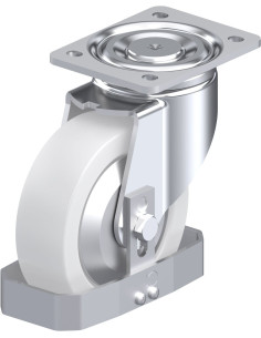 LH-SPO 160G-FA-FS sintetinis pasukamas ratukas 160 mm