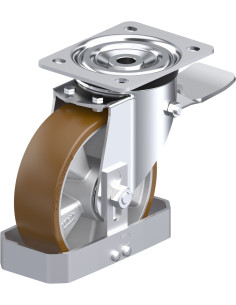 L-ALB 160K-ST-FS poliuretano ratukas su stabdžiais