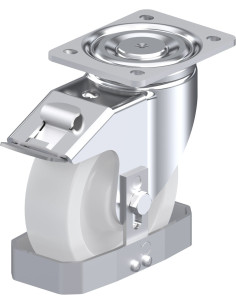 LH-SPO 160G-FI-FS sintetinis pasukamas ratukas su stabdžiais