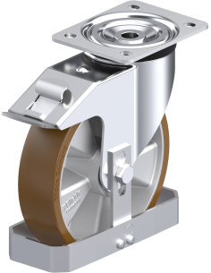 L-ALB 200K-FI-FS poliuretano ratukas su stabdžiais