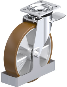 L-ALB 250K-3-ST-FS poliuretano ratukas su stabdžiais