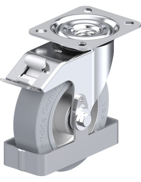 L-ALEV 125K-FI-SG-FS pasukamas ratukas su stabdžiais, 125 mm