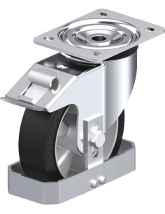 L-ALEV 160K-FI-FS pasukamas ratukas su stabdžiais, 160 mm