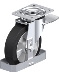 L-ALEV 180K-ST-FS pasukamas ratukas su stabdžiais, 180 mm