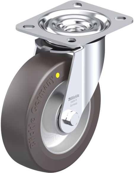 L-ALST 125K-AS antistatinis poliuretaninis ratukas 125 mm