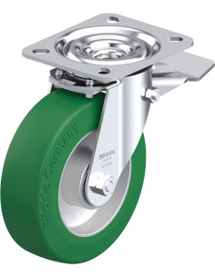 L-ALST 125K-ST poliuretano pasukamas ratukas 125 mm