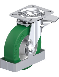 Poliuretano pasukamas ratukas L-ALST 125K-ST-FS 125 mm