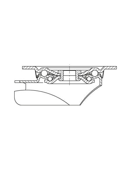 L-ALST 150K poliuretano pasukamas ratukas
