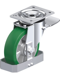 Poliuretano ratukas L-ALST 160K-ST-FS su stabdžiais