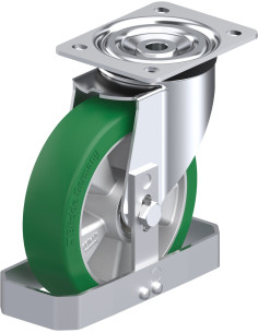 L-ALST 180K-FS poliuretano pasukamas ratukas 180 mm