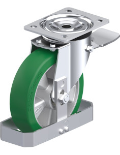 L-ALST 180K-ST-FS poliuretano pasukamas ratukas su