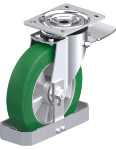 Poliuretano ratukas L-ALST 200K-ST-FS su stabdžiais